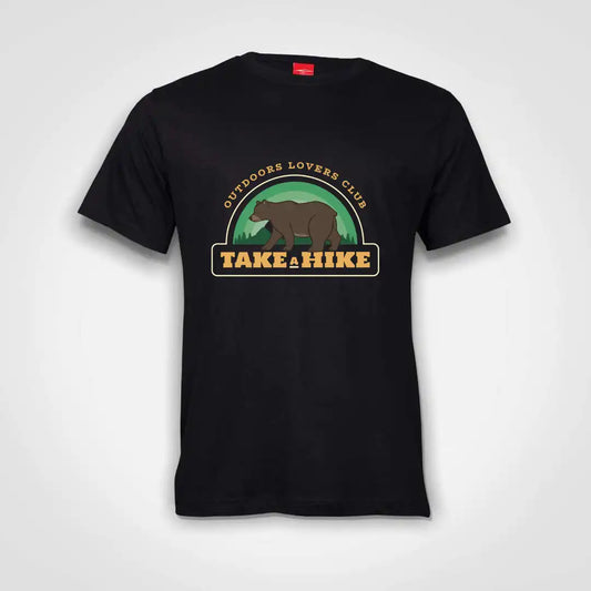 Take A Hike Cotton T-Shirt Black IZZIT APPAREL