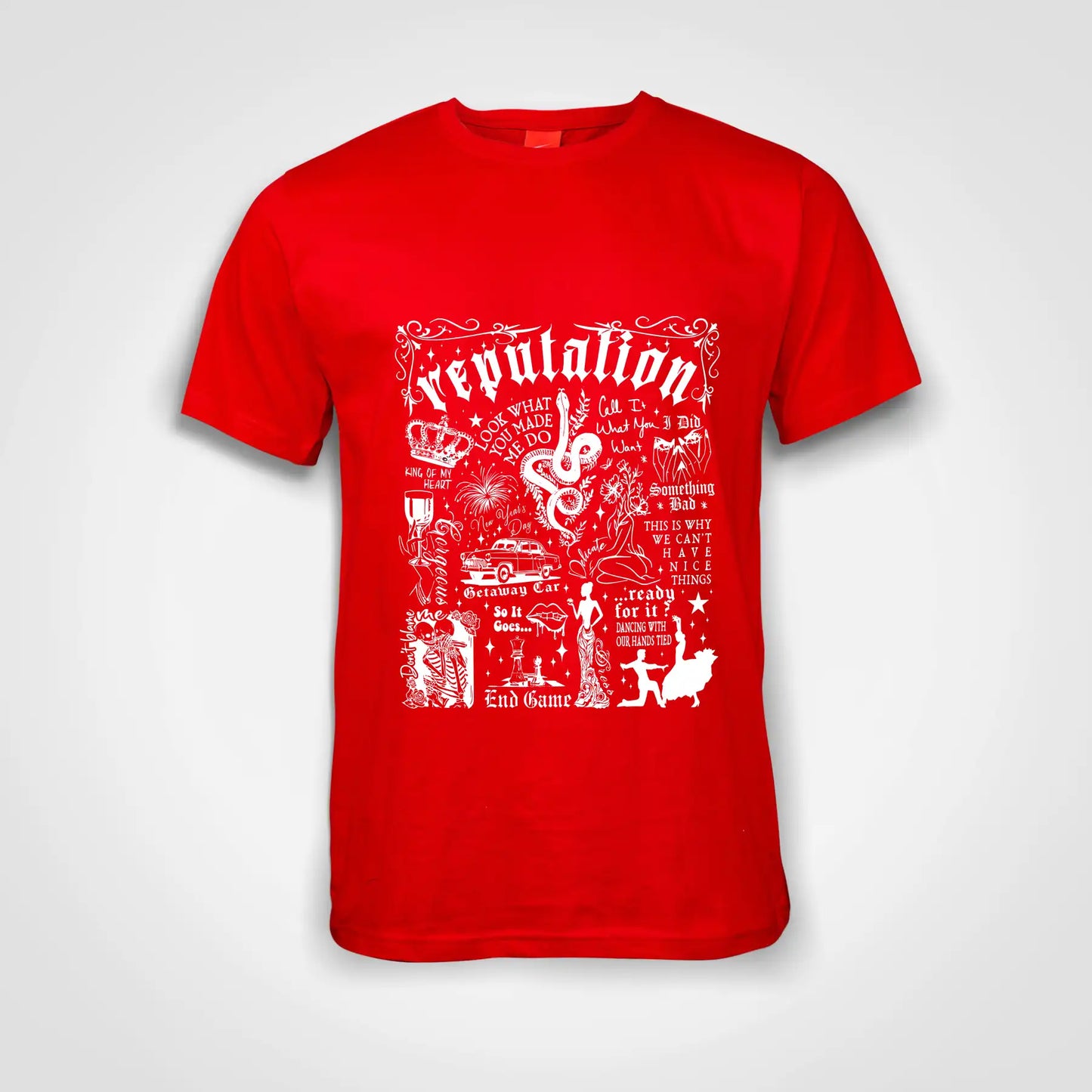 Reputation Album Cotton T-Shirt Red IZZIT APPAREL