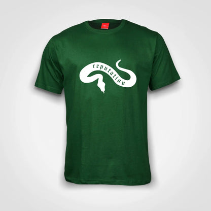 Reputation Snake Cotton T-Shirt Bottle Green IZZIT APPAREL