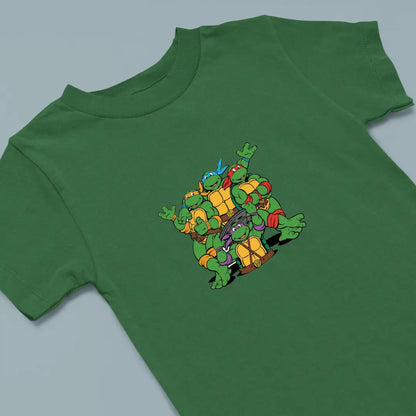 Teenage Mutant Ninja Turtles Kids Cotton T-Shirt Bottle Green IZZIT APPAREL