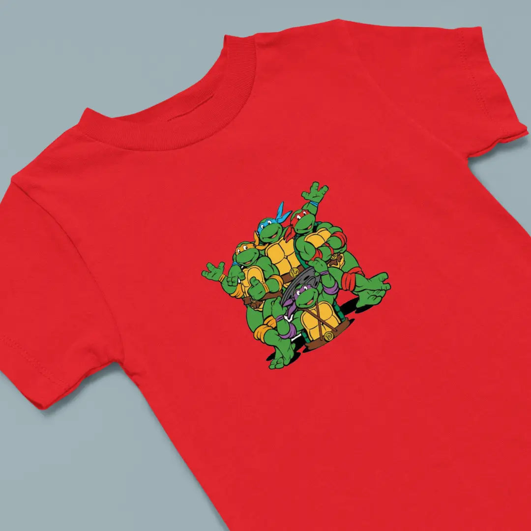 Teenage Mutant Ninja Turtles Kids Cotton T-Shirt Red IZZIT APPAREL