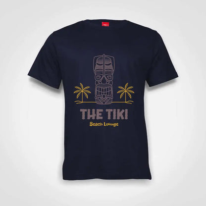 The Tiki Cotton T-Shirt Navy IZZIT APPAREL