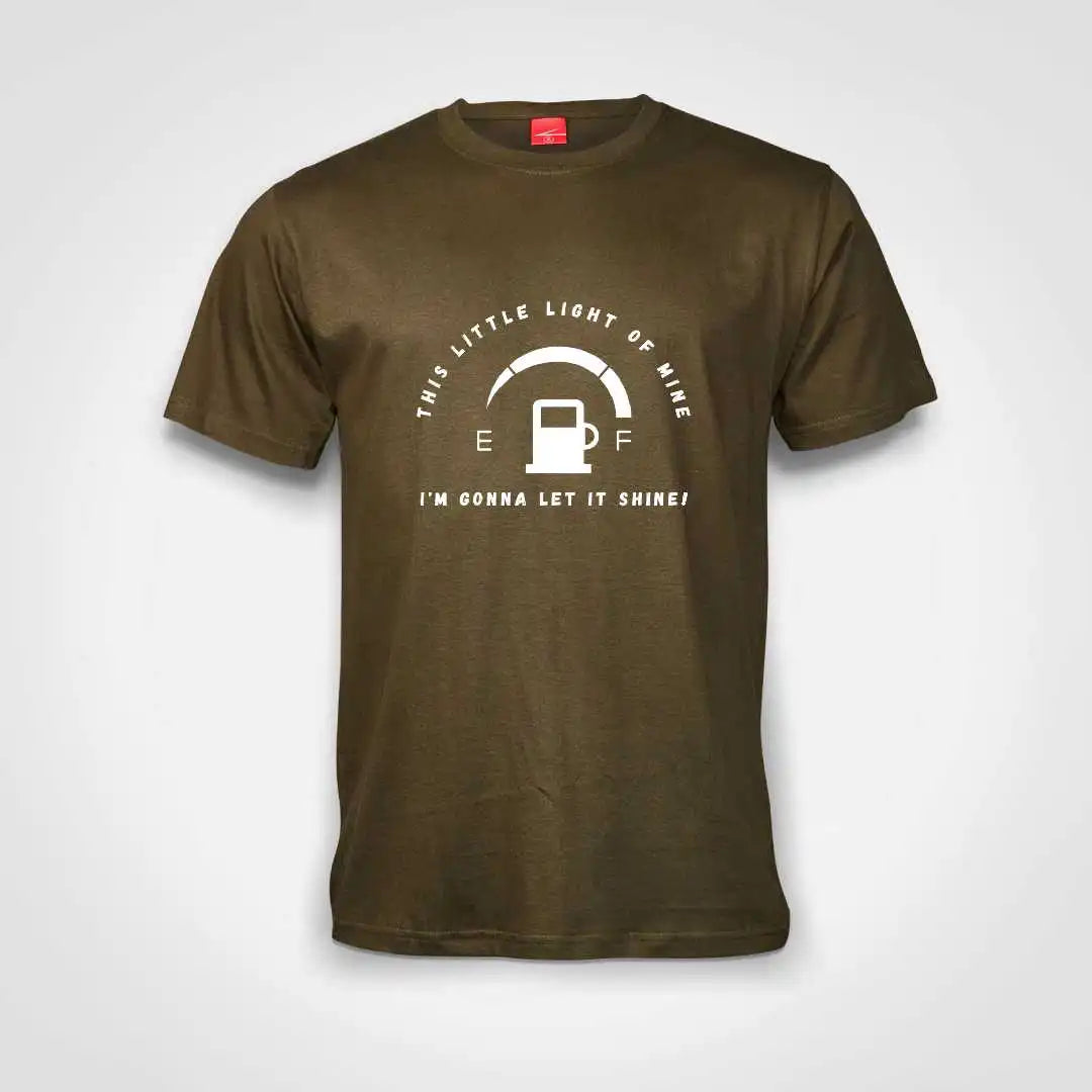This Little Light of Mine Cotton T-Shirt Olive IZZIT APPAREL