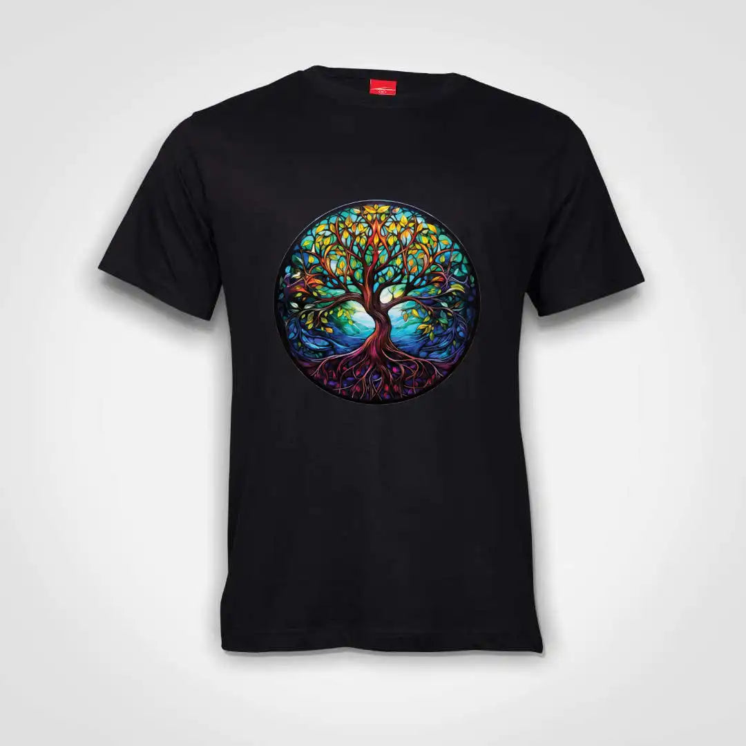 Tree Of Life Cotton T-Shirt Black IZZIT APPAREL
