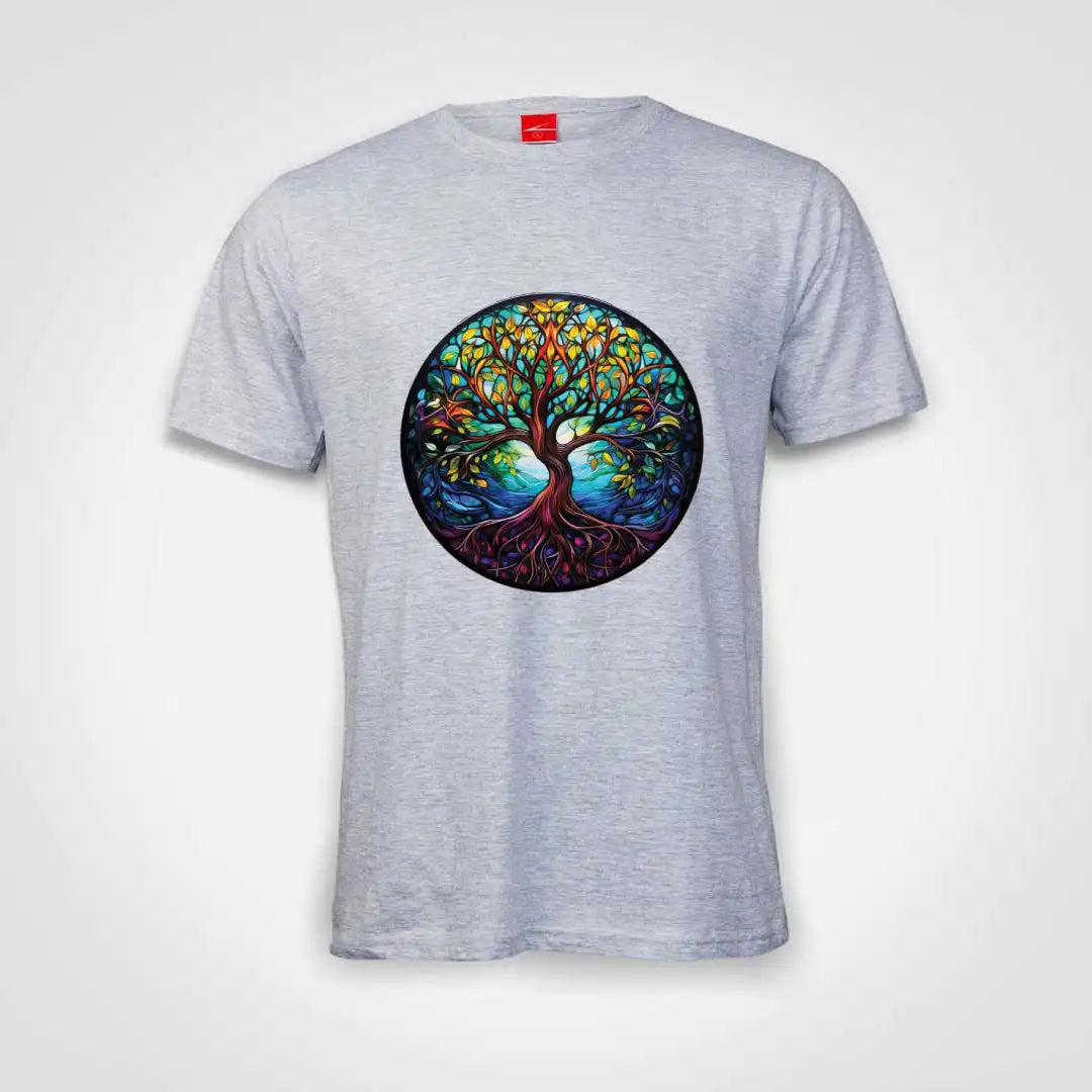 Tree Of Life Cotton T-Shirt Grey-Melange IZZIT APPAREL