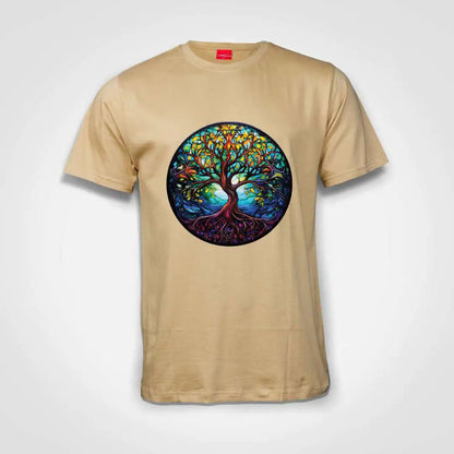 Tree Of Life Cotton T-Shirt Natural IZZIT APPAREL