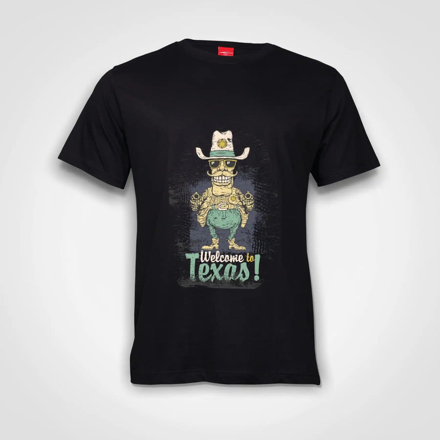 Welcome To Texas Cotton T-Shirt Black IZZIT APPAREL