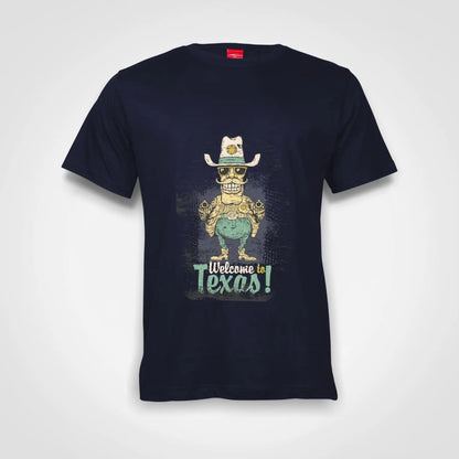Welcome To Texas Cotton T-Shirt Navy IZZIT APPAREL