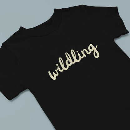 Wildling Kids Cotton T-Shirt Black IZZIT APPAREL