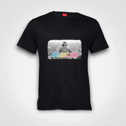 Woodstock Crowd Cotton T-Shirt Black IZZIT APPAREL
