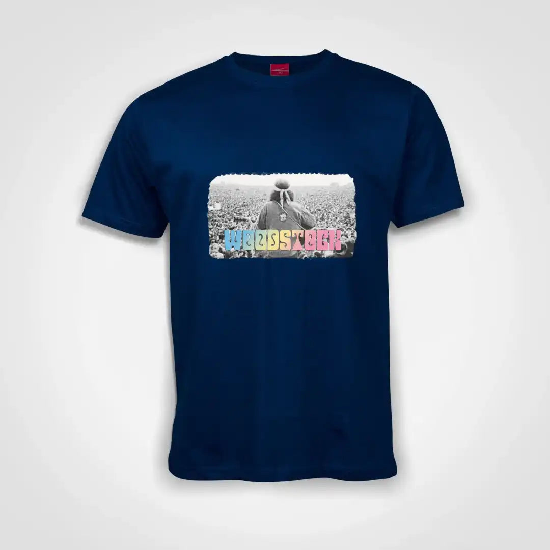 Woodstock Crowd Cotton T-Shirt Royal Blue IZZIT APPAREL
