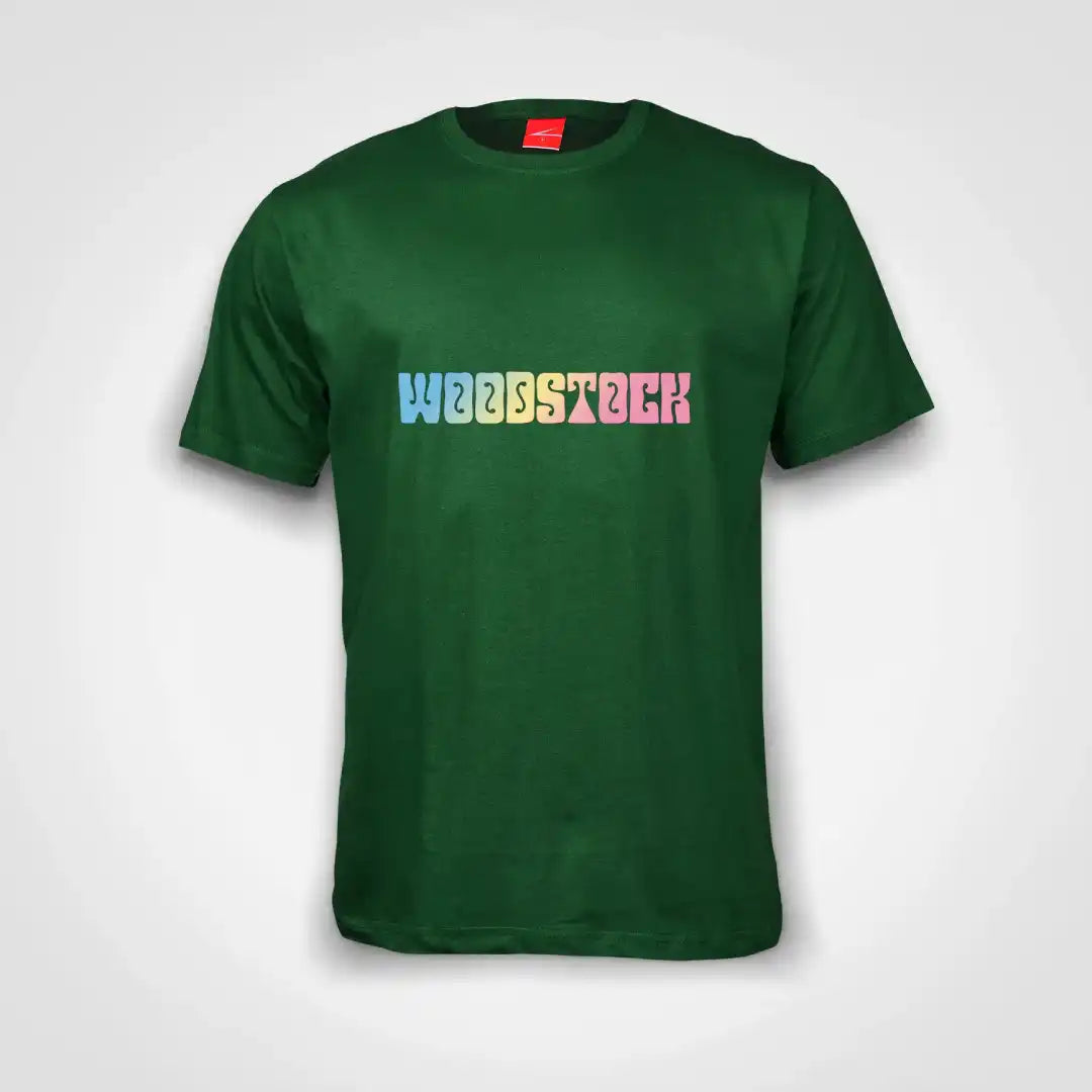 Woodstock Cotton T-Shirt Bottle Green IZZIT APPAREL