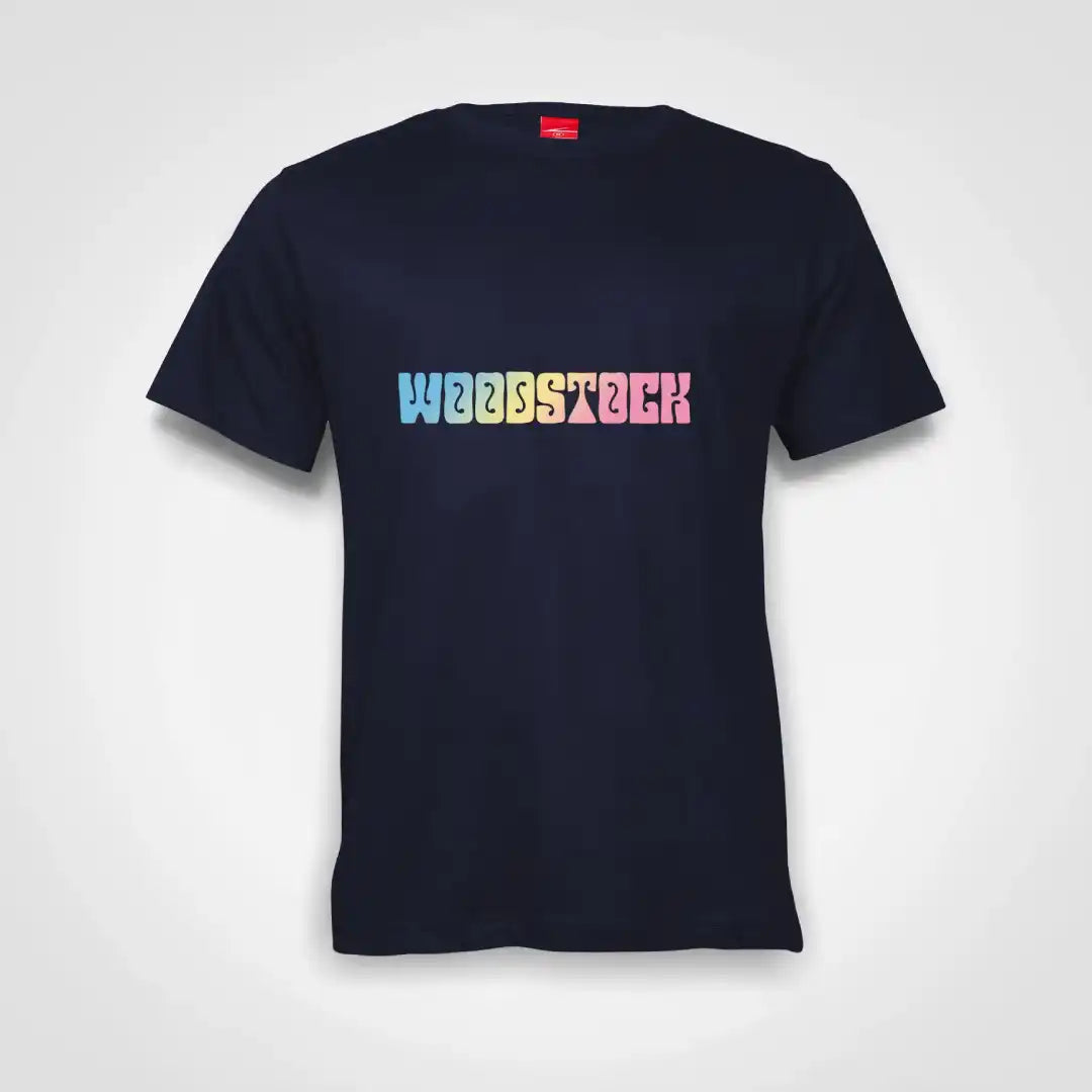 Woodstock Cotton T-Shirt Navy IZZIT APPAREL