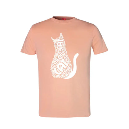 Cat Silhouette Cotton T-Shirt