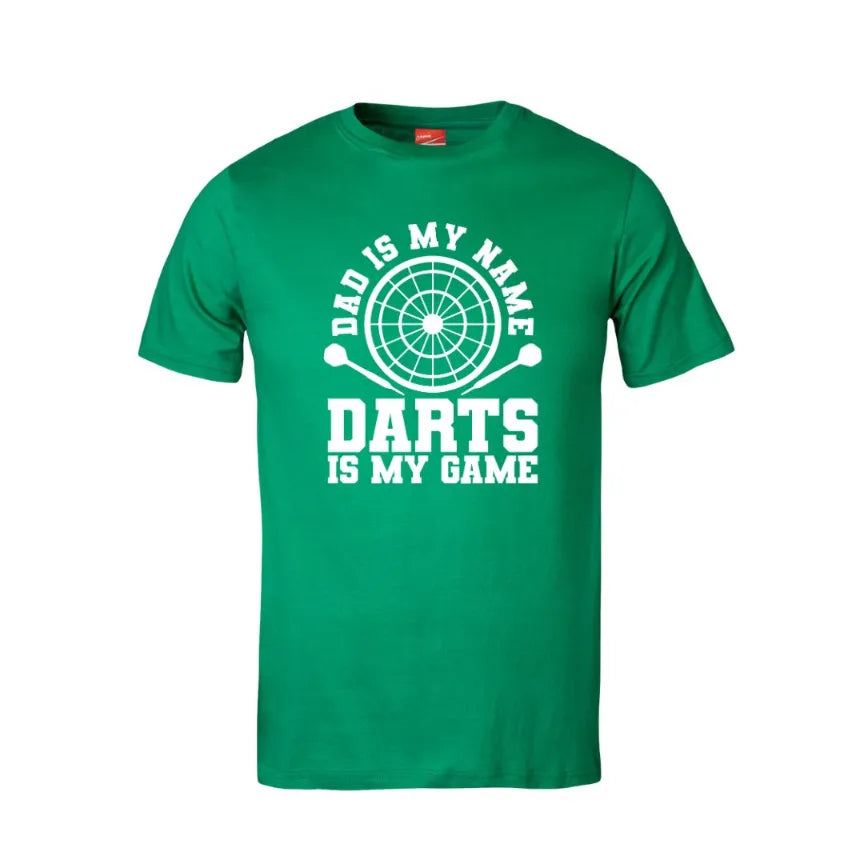 Dad Is My Name Darts Is My Game Cotton T-Shirt