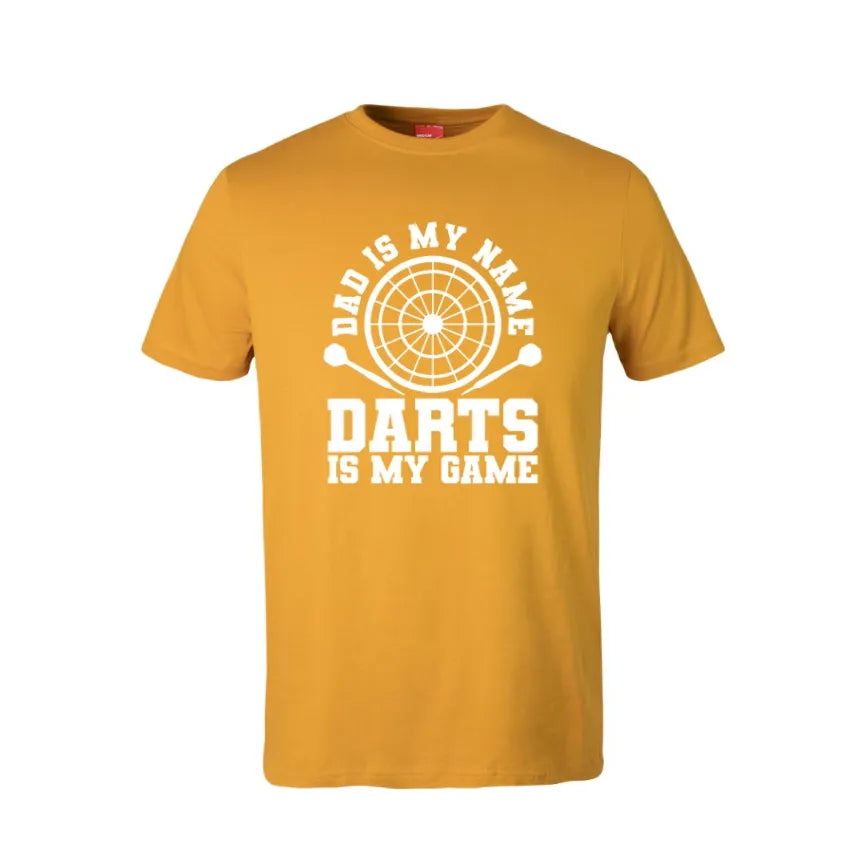 Dad Is My Name Darts Is My Game Cotton T-Shirt