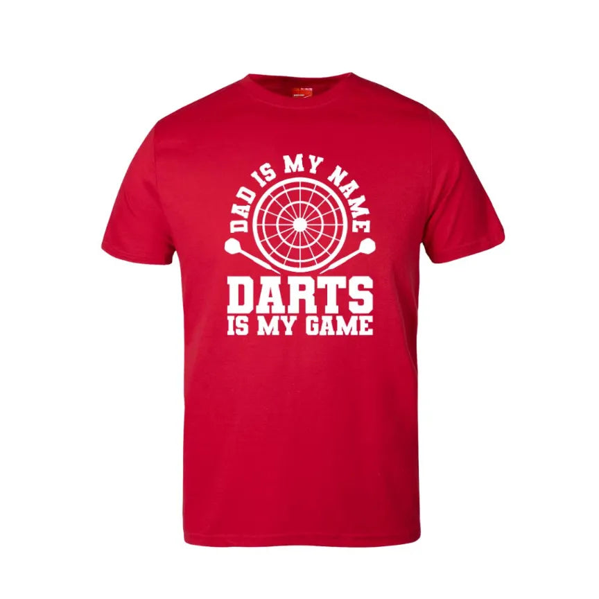 Dad Is My Name Darts Is My Game Cotton T-Shirt