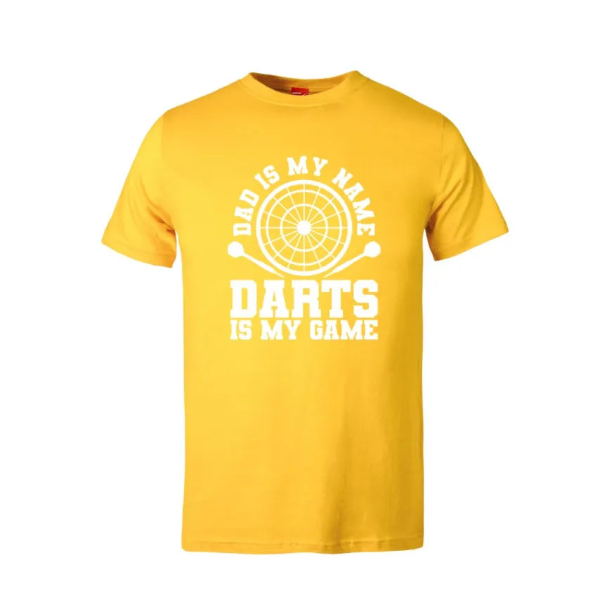 Dad Is My Name Darts Is My Game Cotton T-Shirt