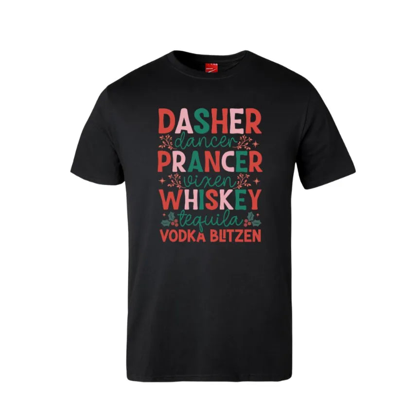 Dasher Dancer Prancer Vixen Cotton T-Shirt