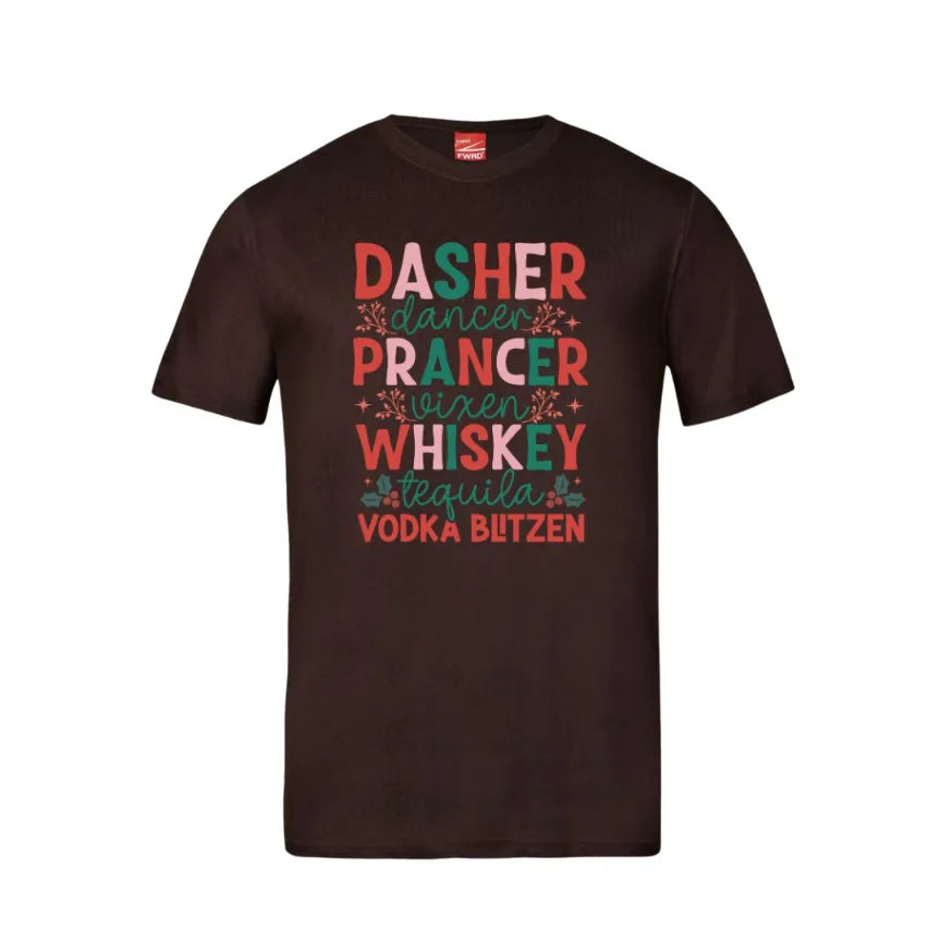 Dasher Dancer Prancer Vixen Cotton T-Shirt