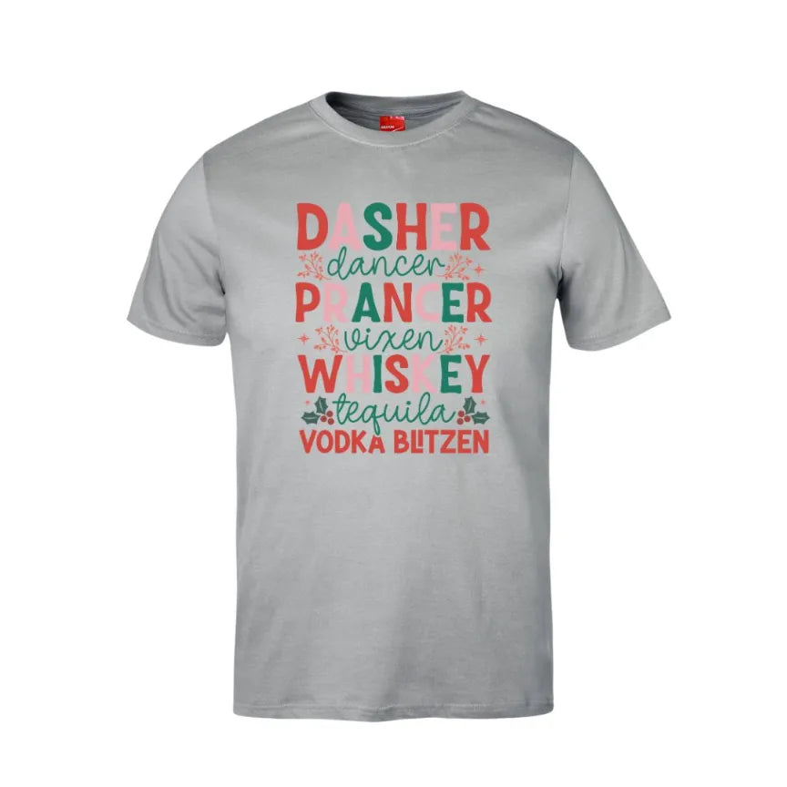 Dasher Dancer Prancer Vixen Cotton T-Shirt