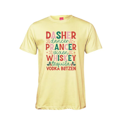 Dasher Dancer Prancer Vixen Cotton T-Shirt