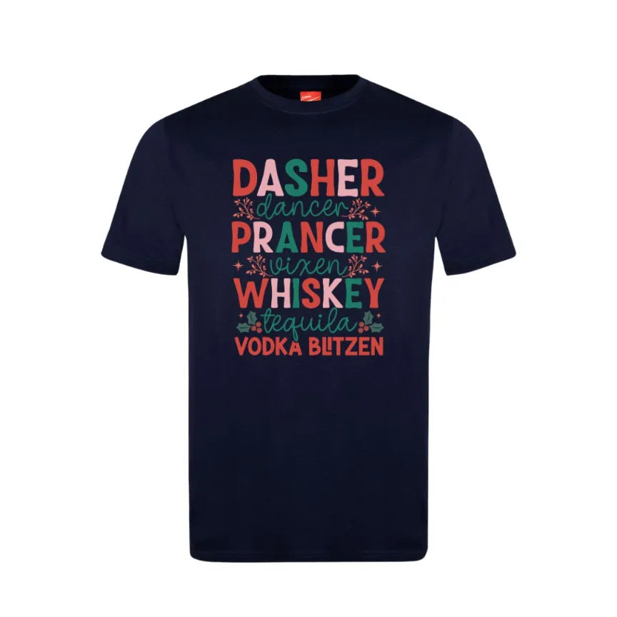 Dasher Dancer Prancer Vixen Cotton T-Shirt