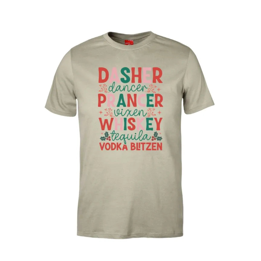 Dasher Dancer Prancer Vixen Cotton T-Shirt