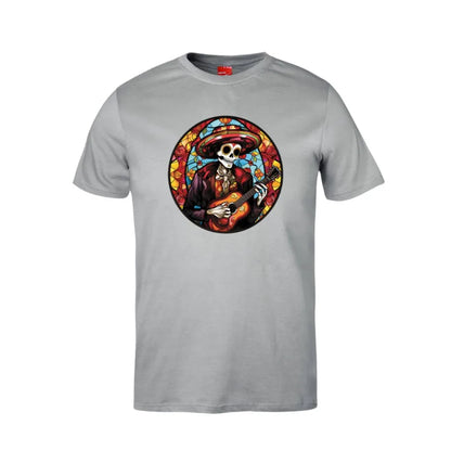 Dia De Los Muertos Guitar Skull Cotton T-Shirt