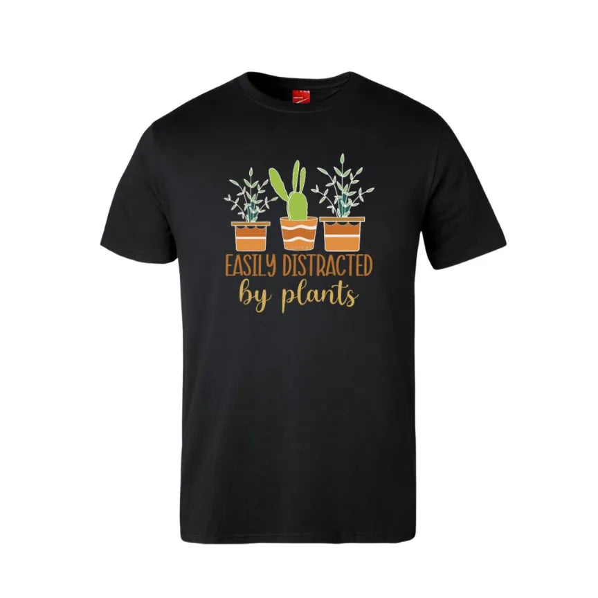 Easily Distracted By Plants Cotton T-Shirt