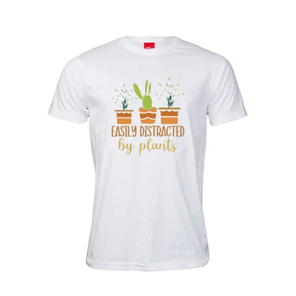 Easily Distracted By Plants Cotton T-Shirt