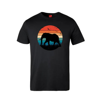 Elephant Silhouette Cotton T-Shirt