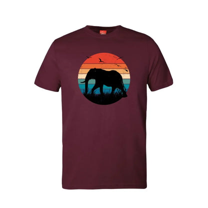 Elephant Silhouette Cotton T-Shirt