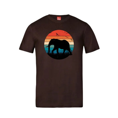 Elephant Silhouette Cotton T-Shirt