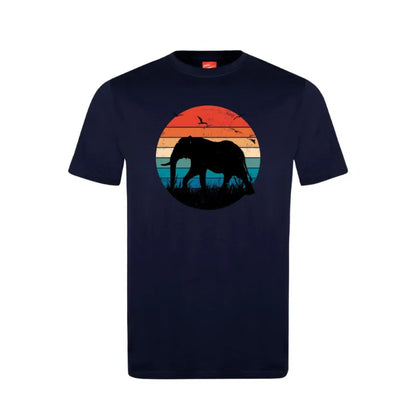 Elephant Silhouette Cotton T-Shirt