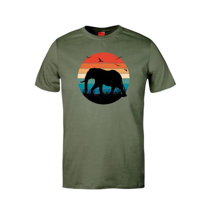 Elephant Silhouette Cotton T-Shirt