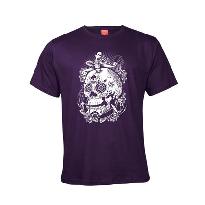 Flower Skull Cotton T-Shirt