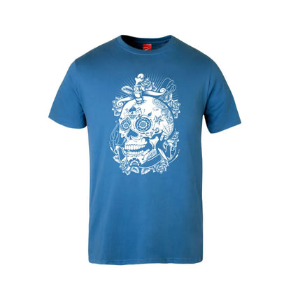 Flower Skull Cotton T-Shirt