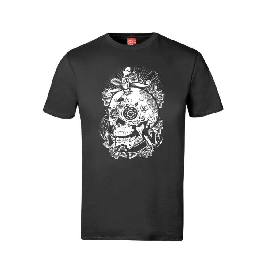 Flower Skull Cotton T-Shirt