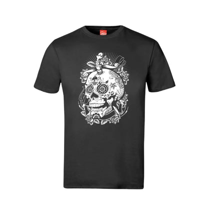 Flower Skull Cotton T-Shirt