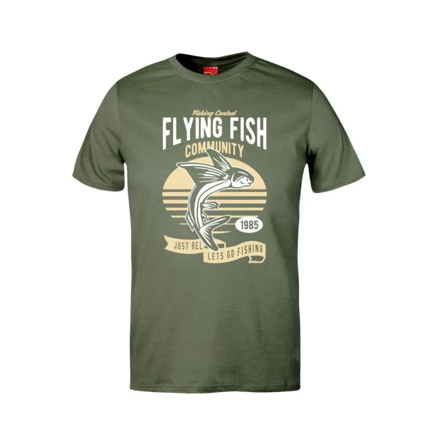 Flying Fish Cotton T-Shirt