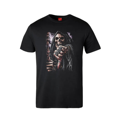 Grim Reaper Boss Skull Cotton T-Shirt