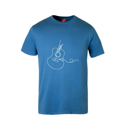 Guitar Line Art Cotton T-Shirt