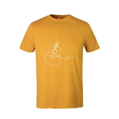 Guitar Line Art Cotton T-Shirt