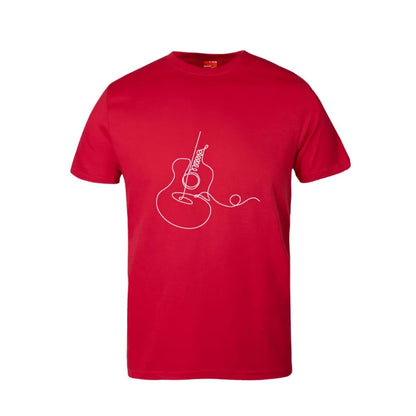 Guitar Line Art Cotton T-Shirt