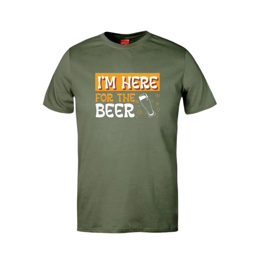 I'm Here For The Beer Cotton T-Shirt