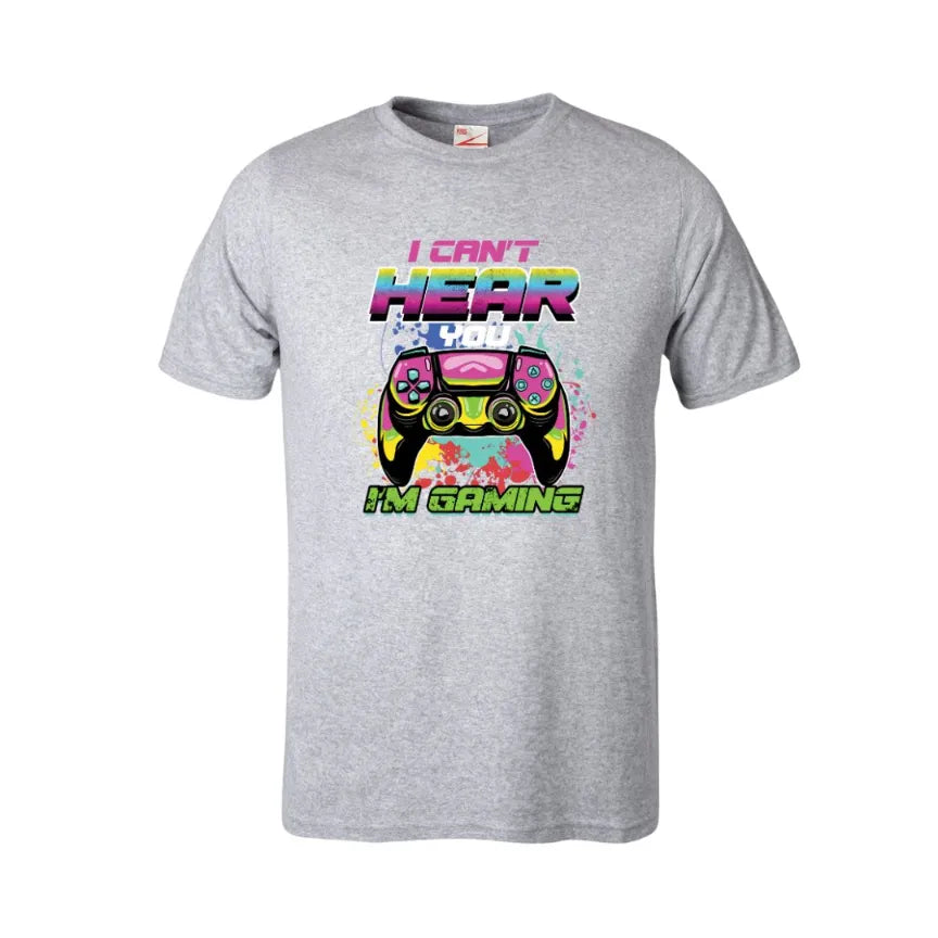 I Can't Hear I'm Gaming Kids Cotton T-Shirt