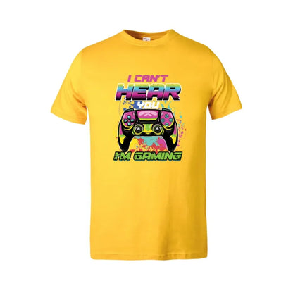 I Can't Hear I'm Gaming Kids Cotton T-Shirt