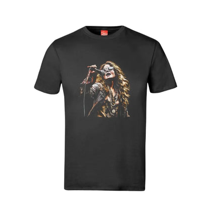 Janis Joplin Singing Cotton T-Shirt