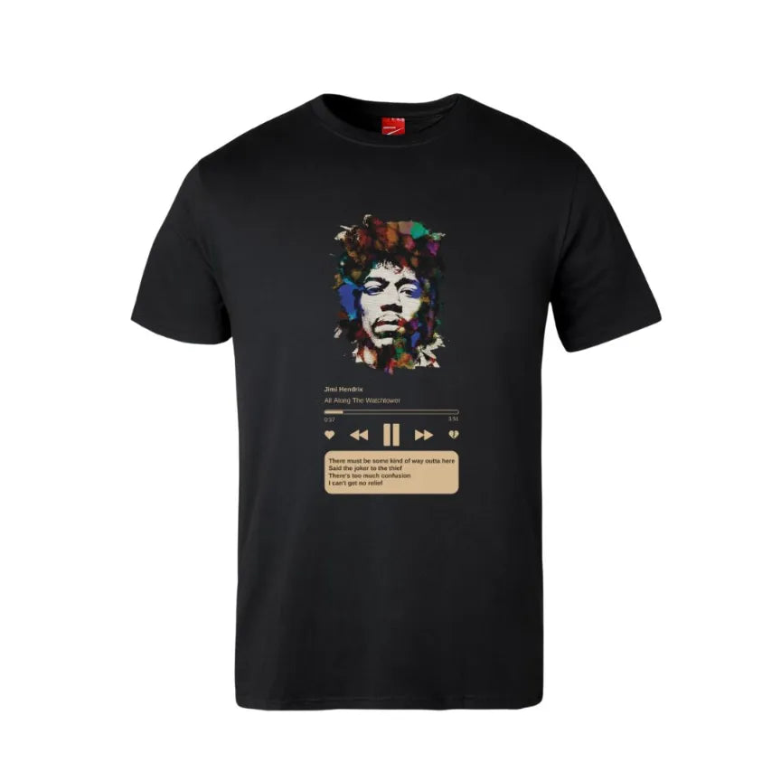 Jimi Hendrix All Along The Watchtower Track Cotton T-Shirt